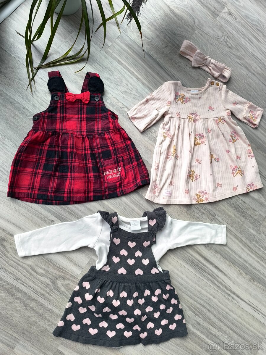 3x šaty F&F veľkosť 74