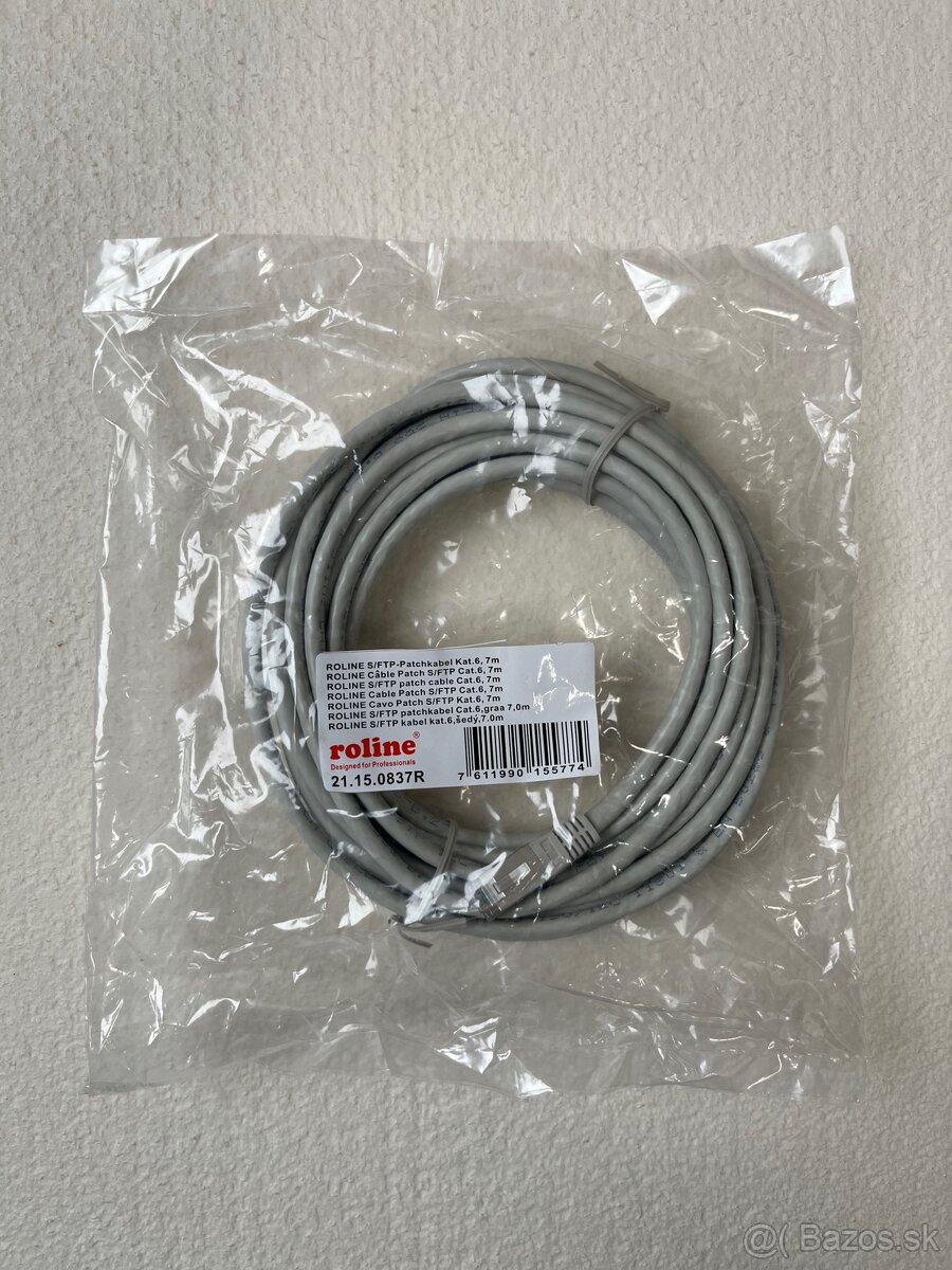 Roline S/FTP Cat.6 Patch kábel 7m – NOVÝ, zapečatený (25 ks)