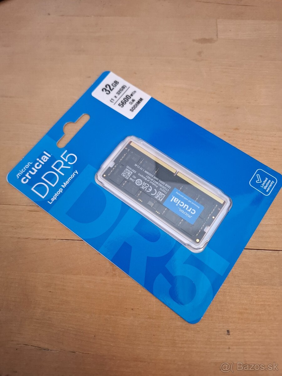 Predam pamat crucial 32GB DDR5 5600 cl46 pre notebook