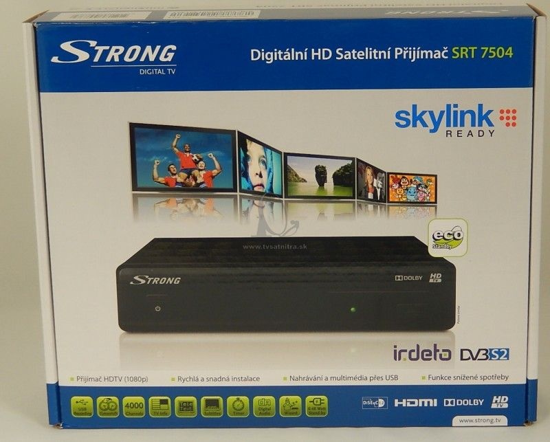 Predám DVB-S2 HD SAT prijímač STRONG SRT 7504 SKYLINK READY