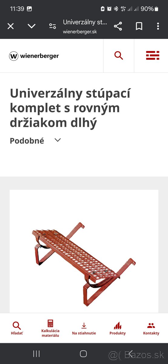 Univerzálny stúpací komplet s rovným držiakom tondach