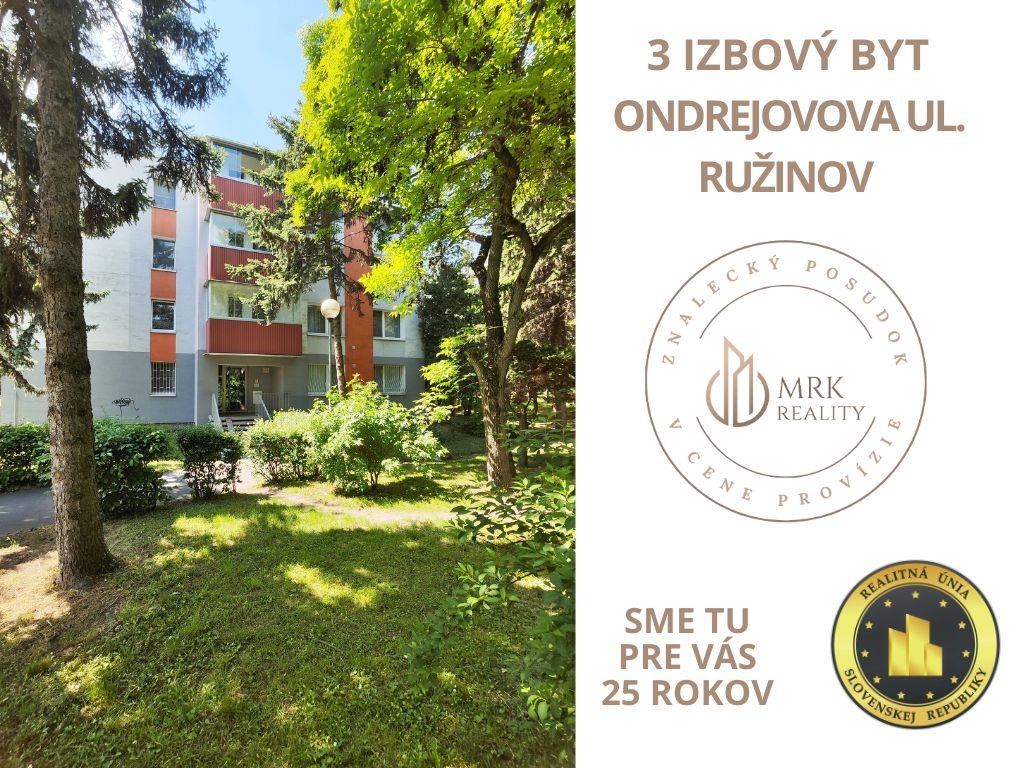 3 izbový byt v lokalite obklopenej zeleňou - ul. Ondrejovová