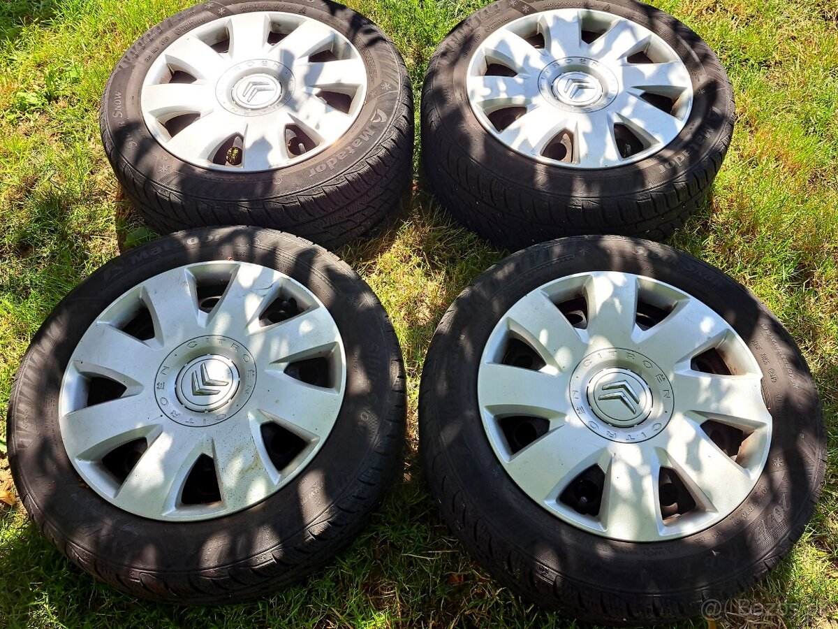 Citroen - Sada kolies 16", Plech+Puklica original