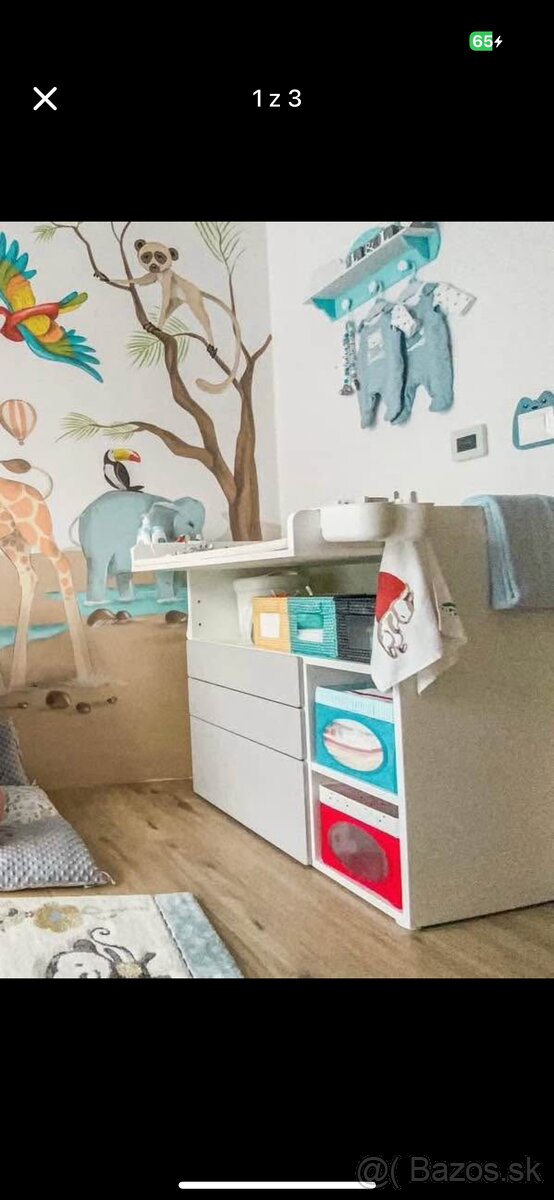 Prebalovací pult, prebaľovacia komoda ikea SMÅSTAD