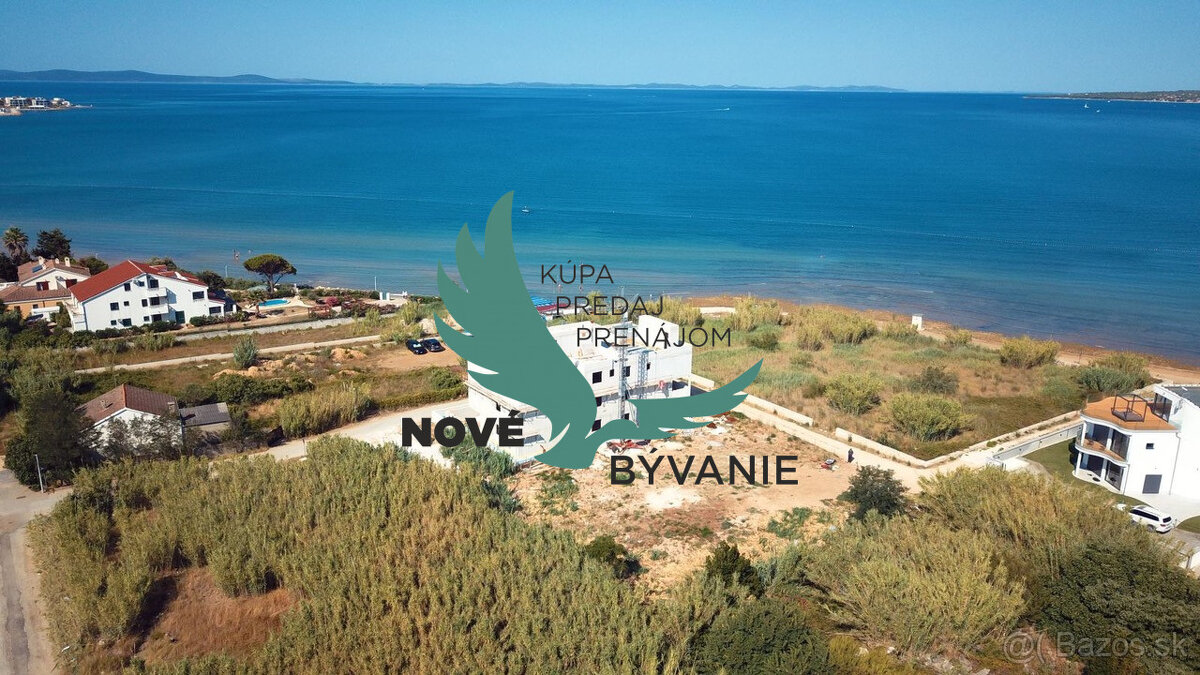 Chorvátsko- Novostavba apartmán 50m od mora s výhľadom na mo