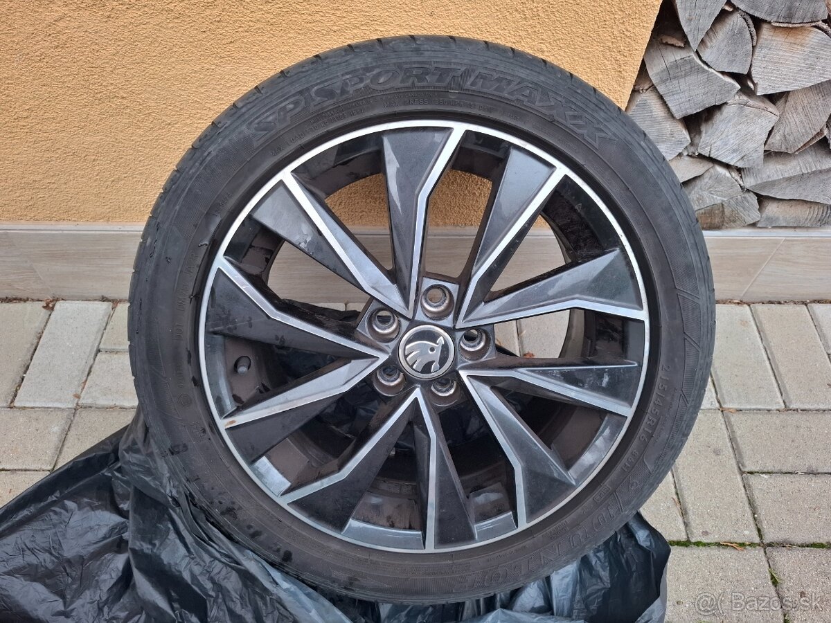 Alu disky 5x100 R16 Škoda Italia + 215/45 R16 letne