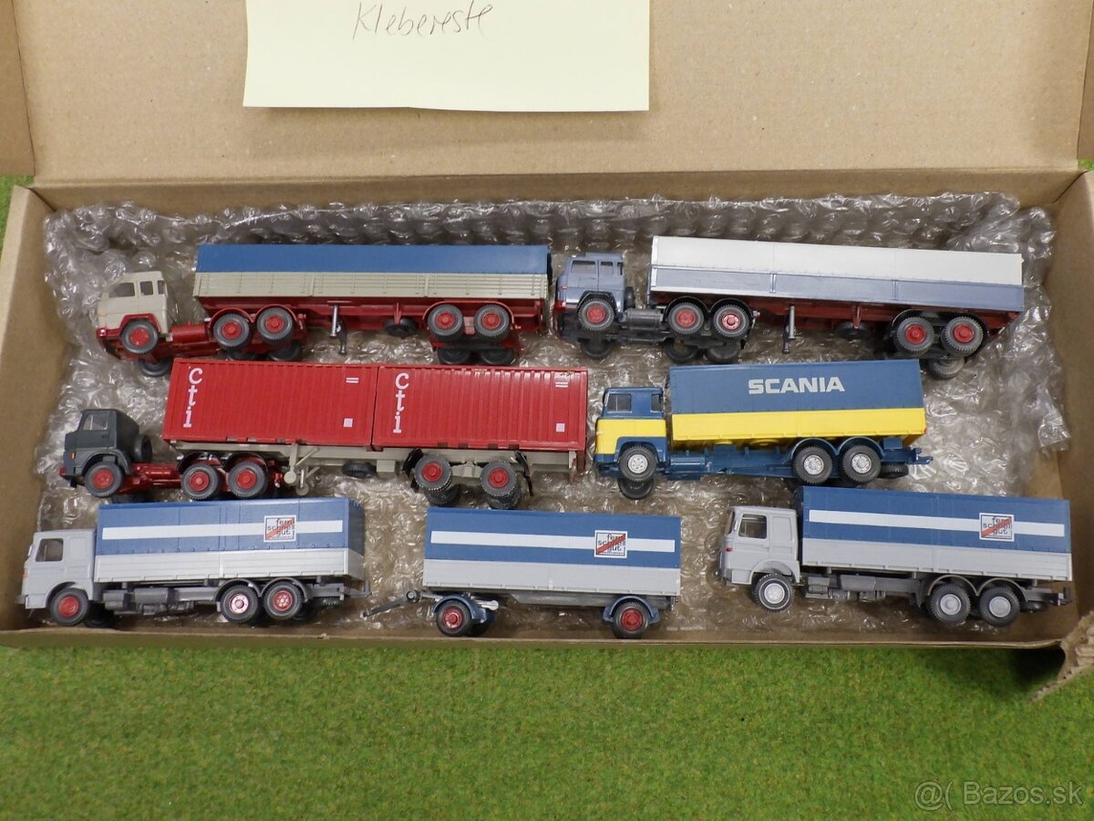 Staré modely nákladných aut v mierke HO 1:87