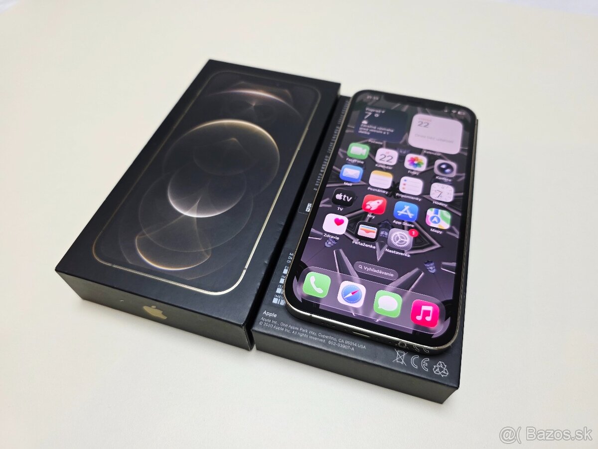 APPLE IPHONE 12 PRO 128GB GOLD,BATERKA 100%