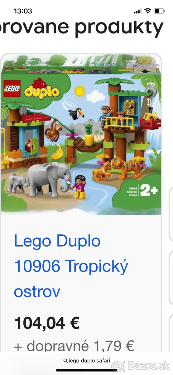 Lego duplo, Tropický ostrov, zoo, safari