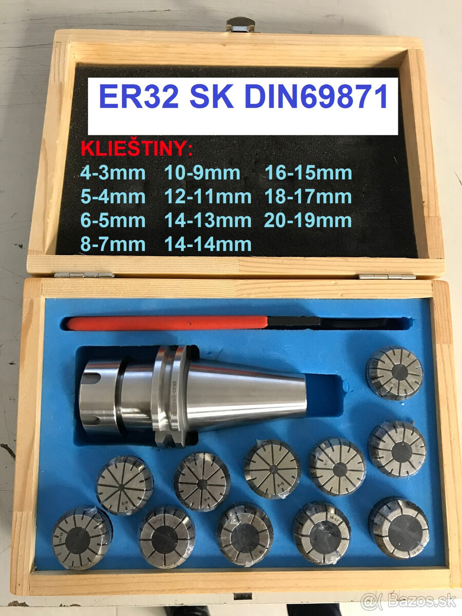 Predám klieštinvoé sady ER25, ER32, ER40