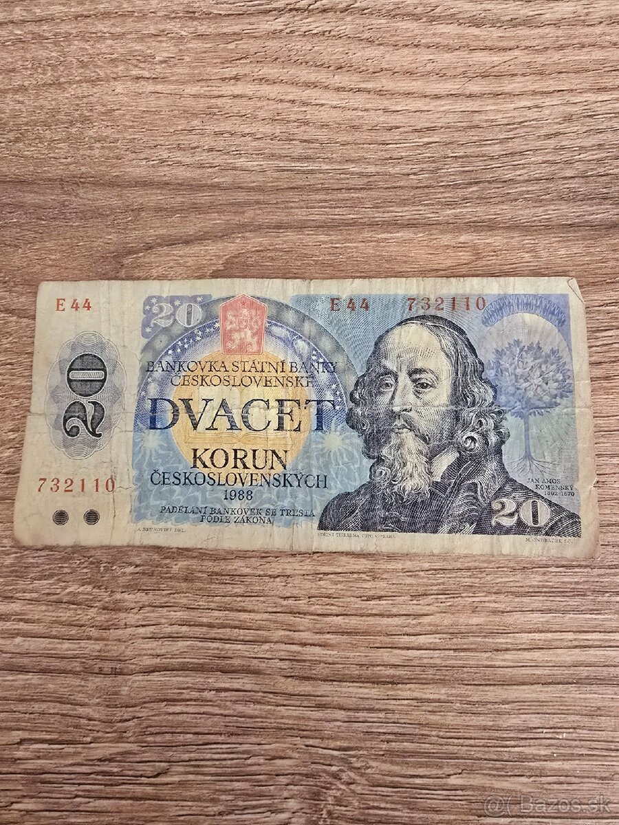20 korún československých 1988