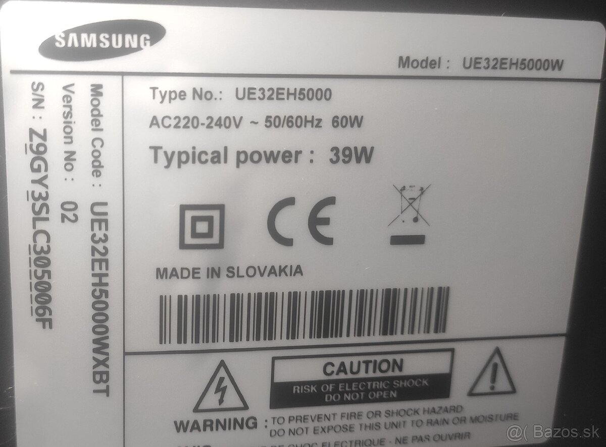 Predám FullHD LED televízor Samsung UE32EH5000