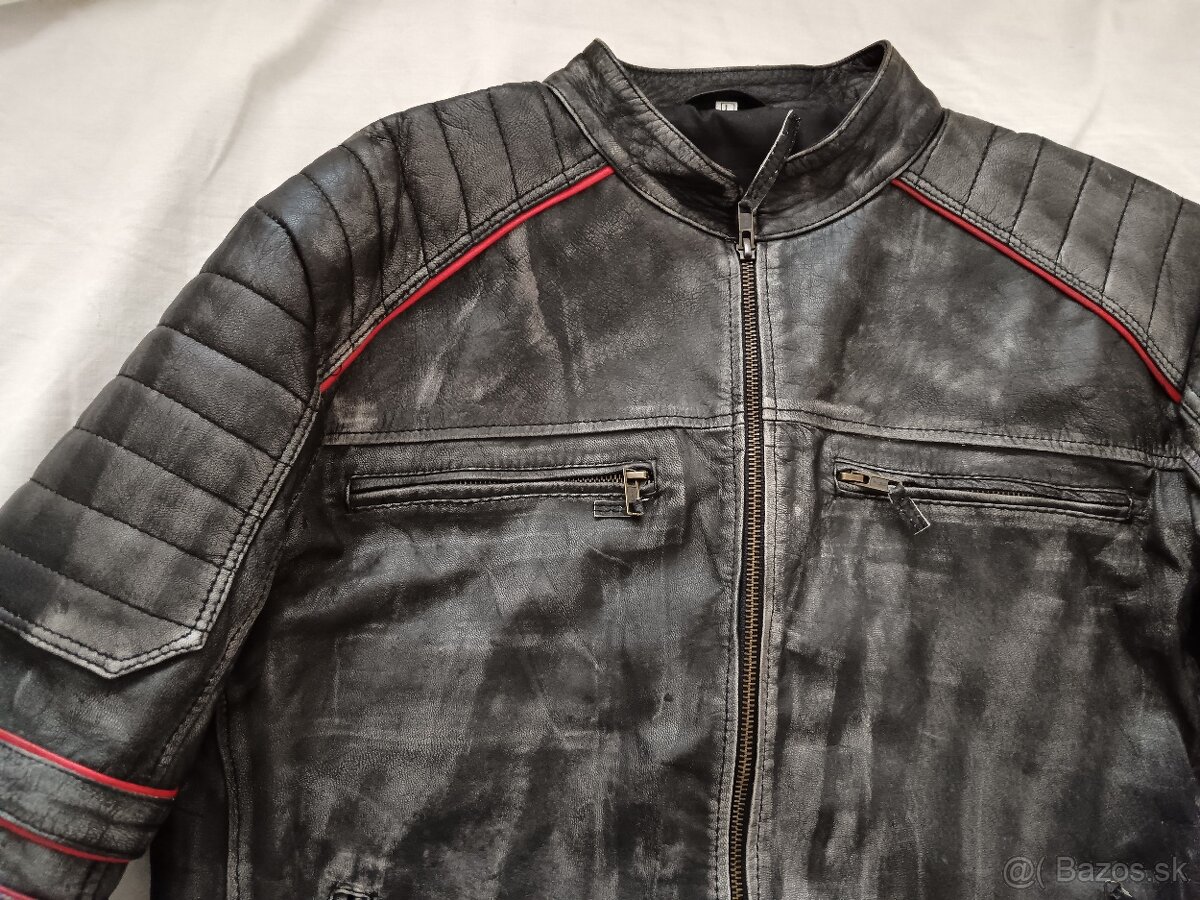 Pánska kožená bunda veľ.L-nová