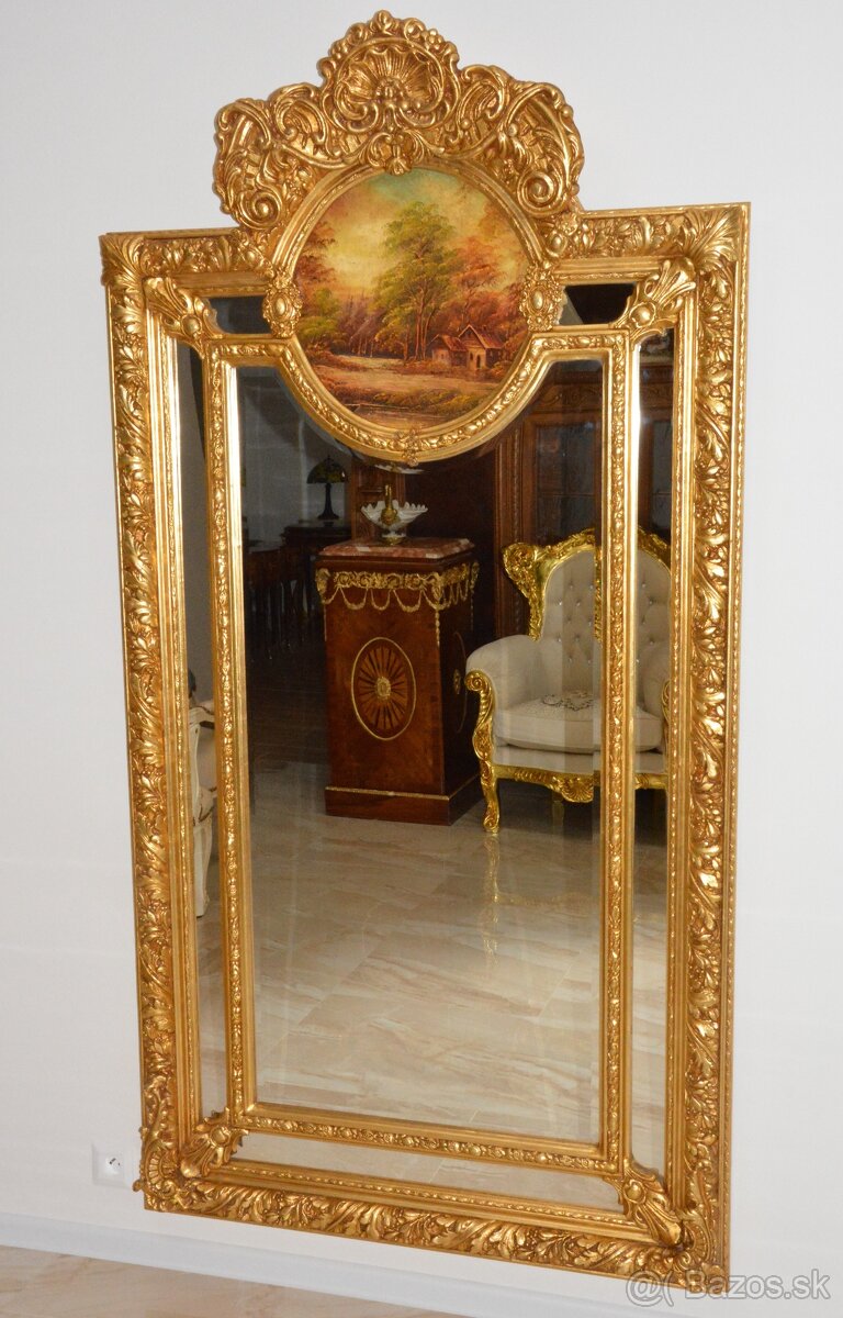 Zámecké zrcadlo s obrazem - 210 cm - krásné