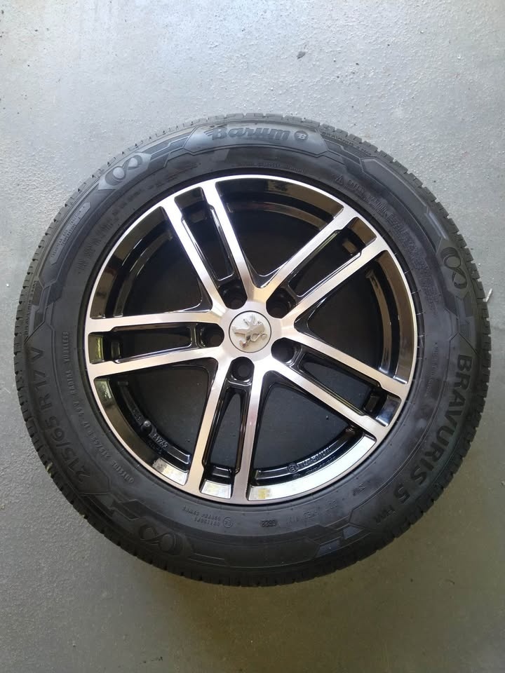 Alu PEUGEOT,CITROEN,OPEL R 17 + letné pneu.