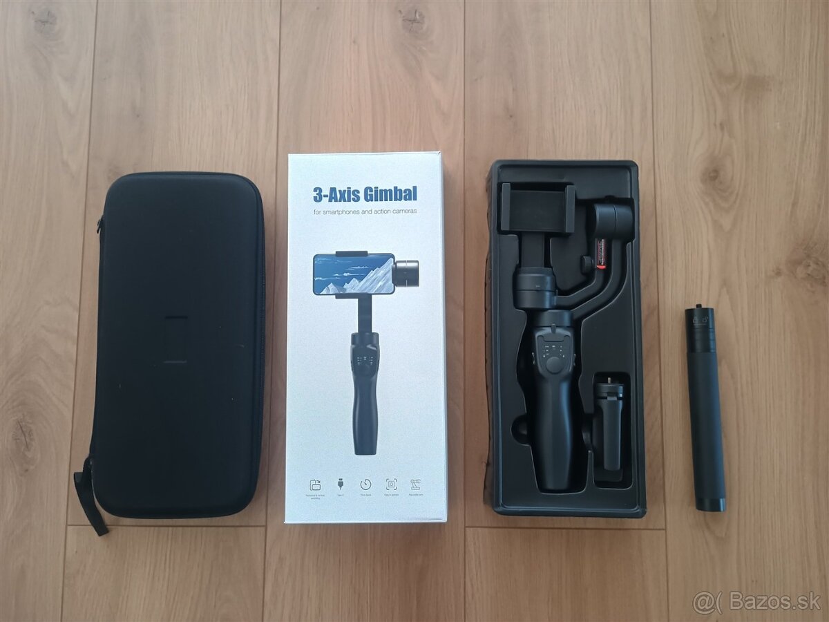 Gimbal so statívom a teleskopickou tyčou