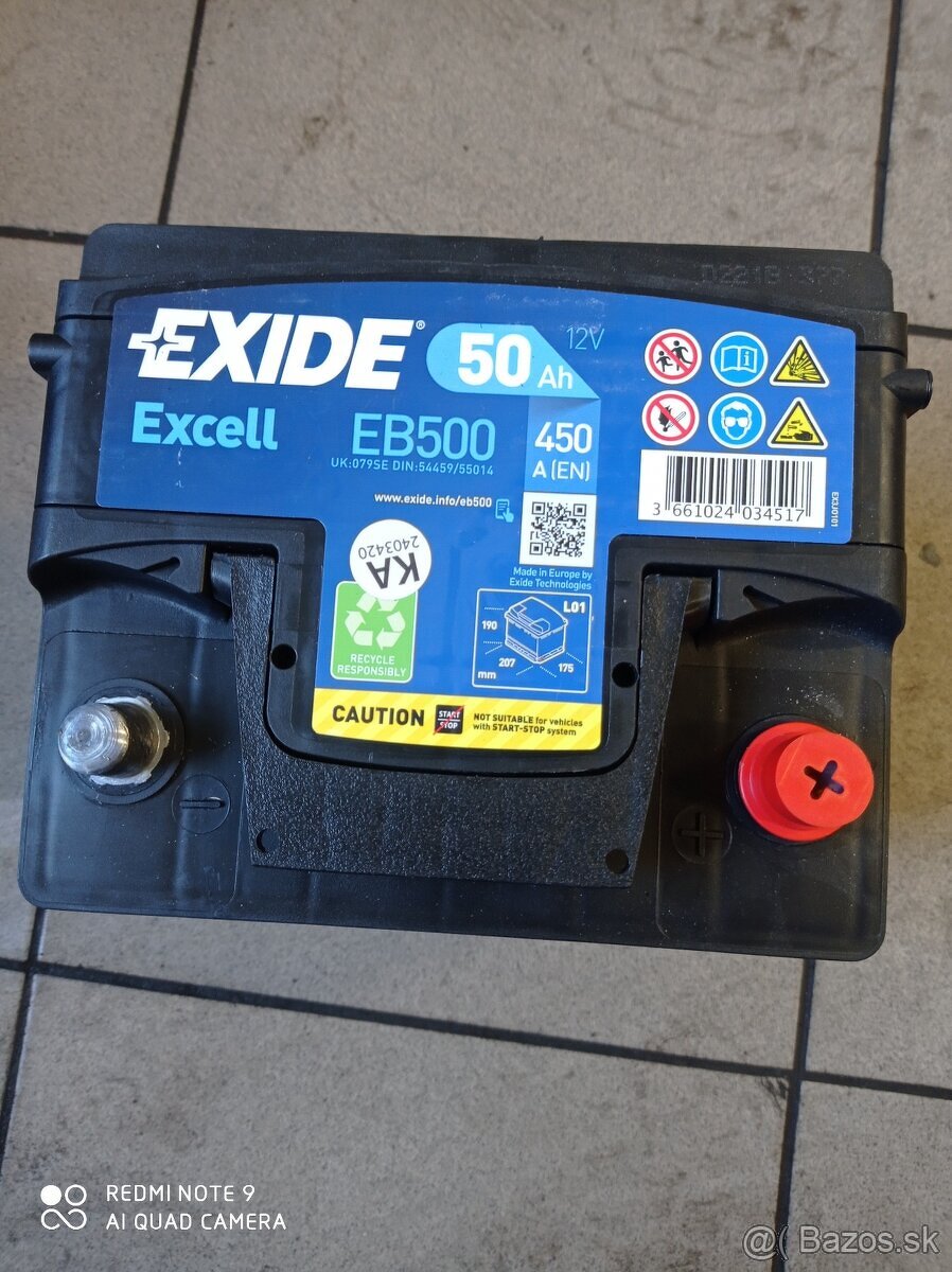 Autobateria 12V 50Ah