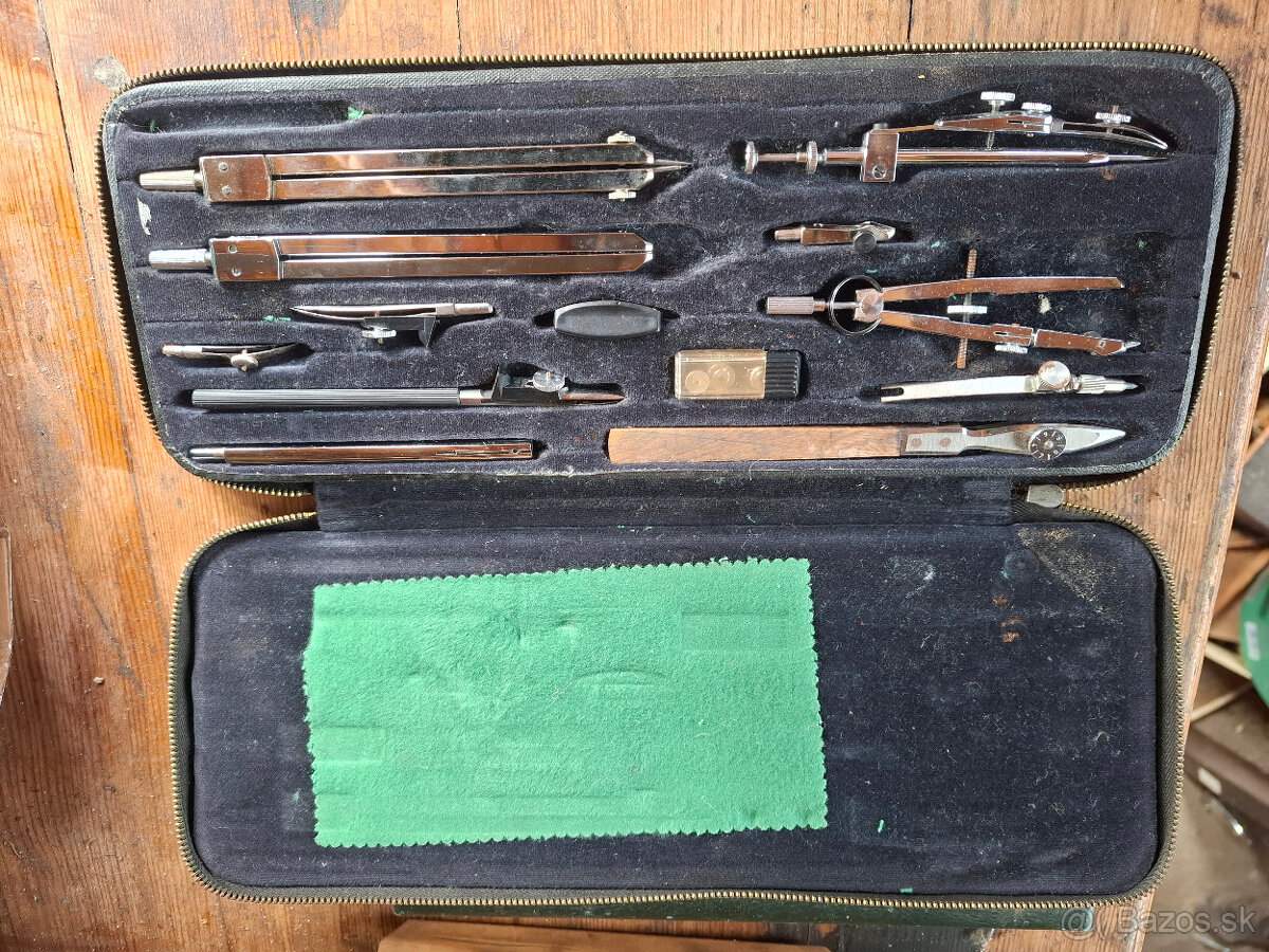 Predám starú súpravu kružidiel KIN Precision Chrom 24 €