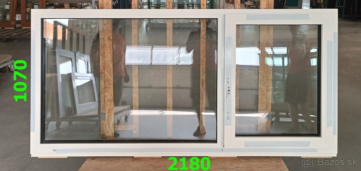 Na predaj nové hliníkové 1 krídlové okno s fixom Š: 2180 mm