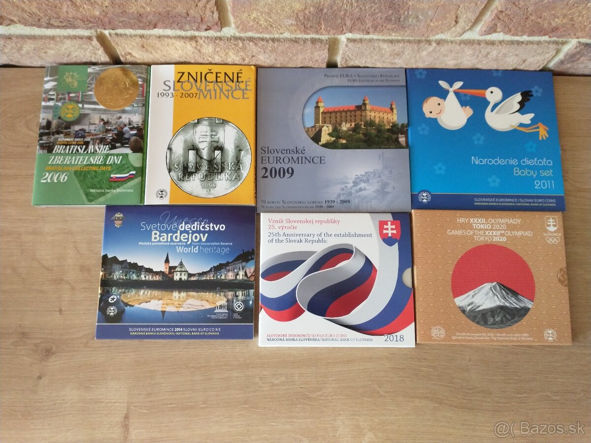 SK, CZ sady mincí bk, proof