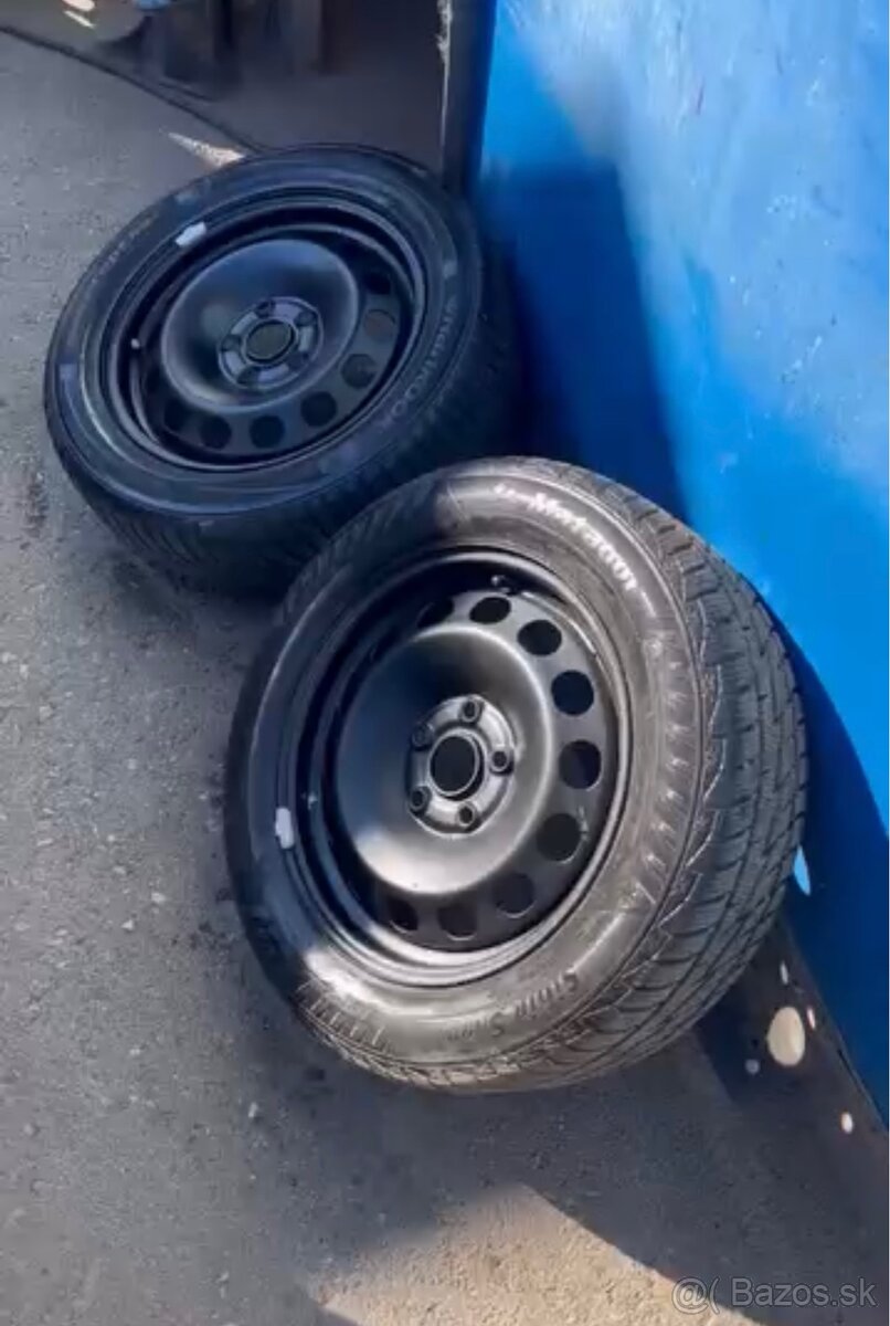 Plechové disky r16 + zimné pneu matador 205/55 r16