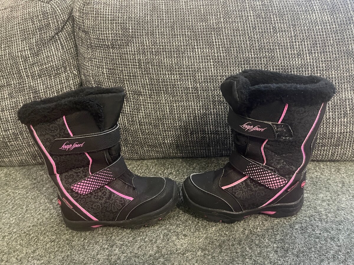 Zimné čižmy pre dievča