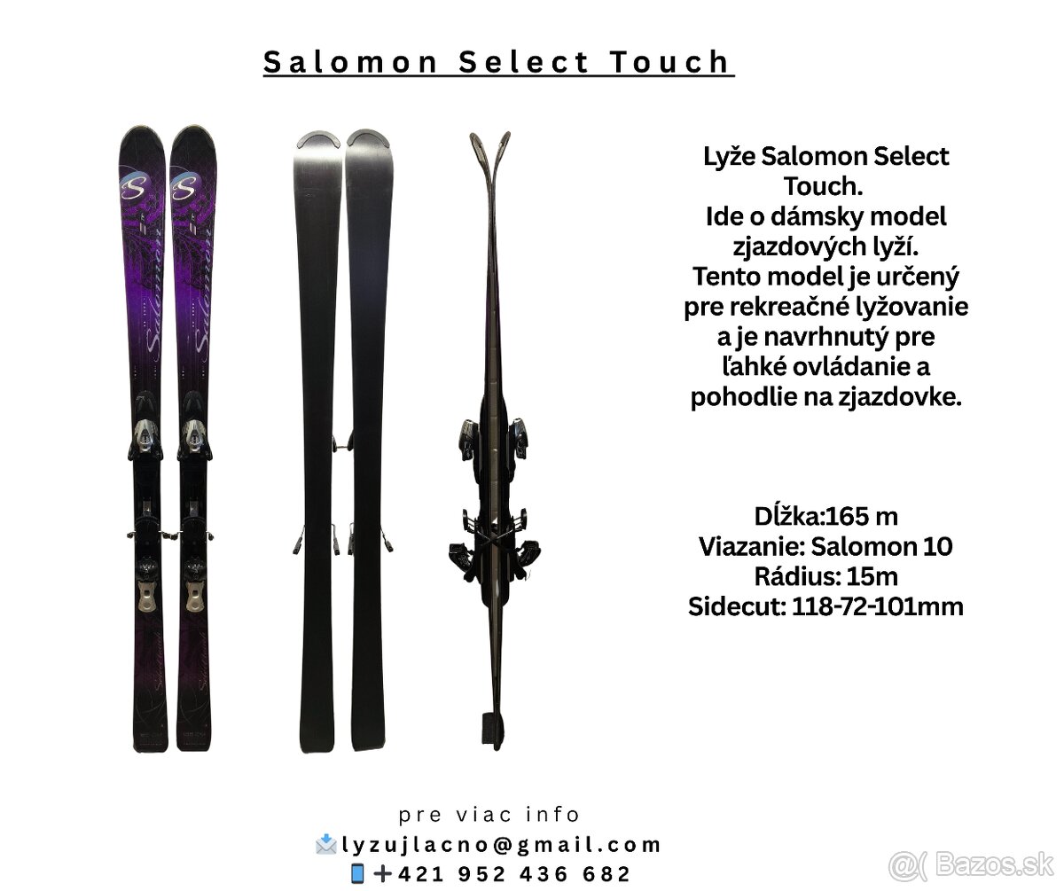 Dámske lyže Salomon Select Touch 165cm