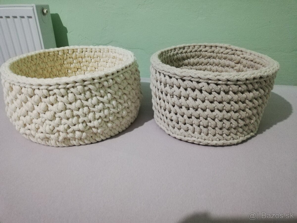 hačkované košíky