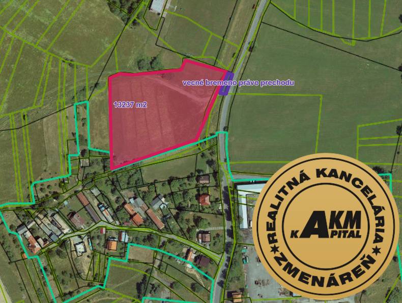 Pozemok na predaj, 13 237 m2 Slatinské Lazy, okres Detva