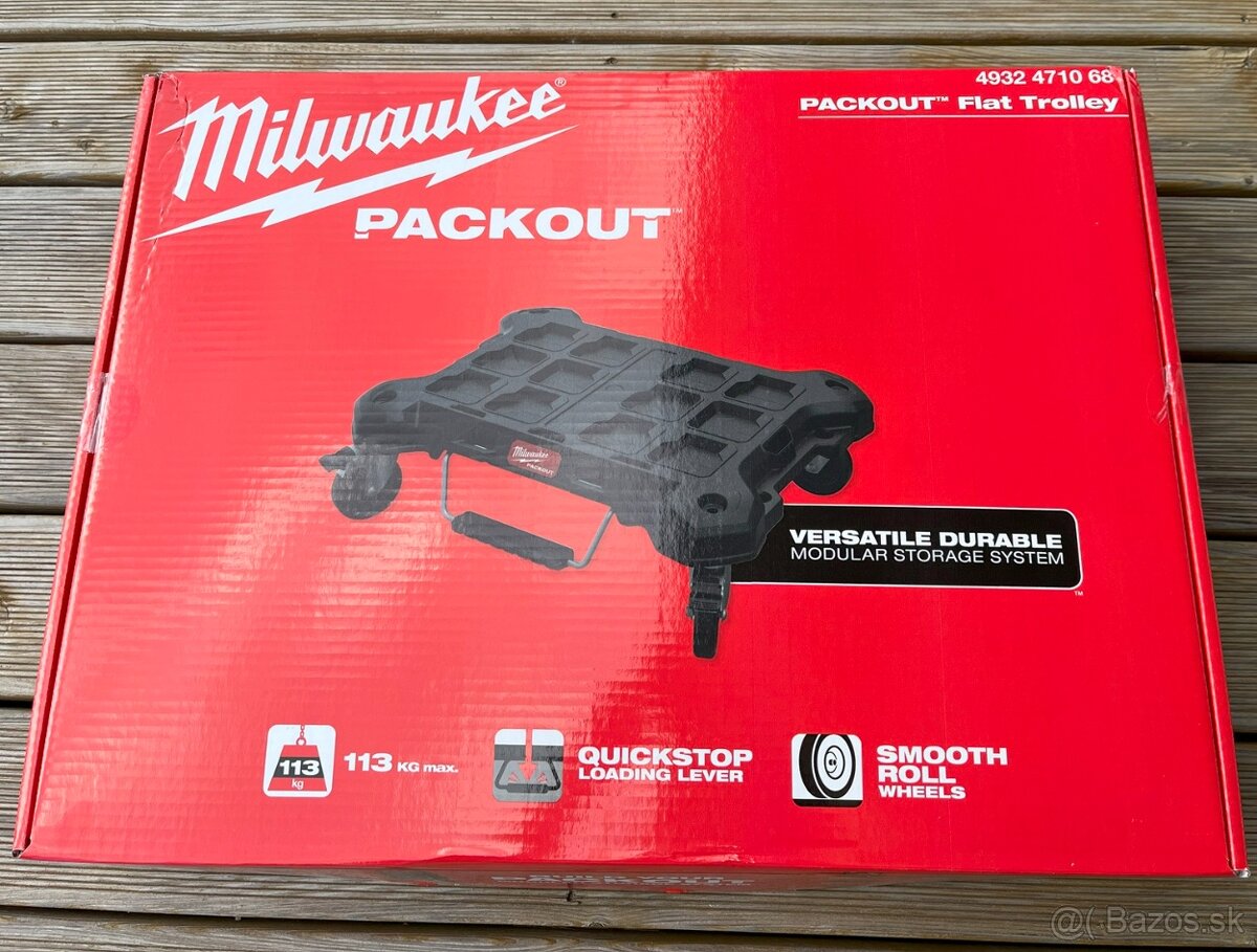 Milwaukee packout vozík plochý