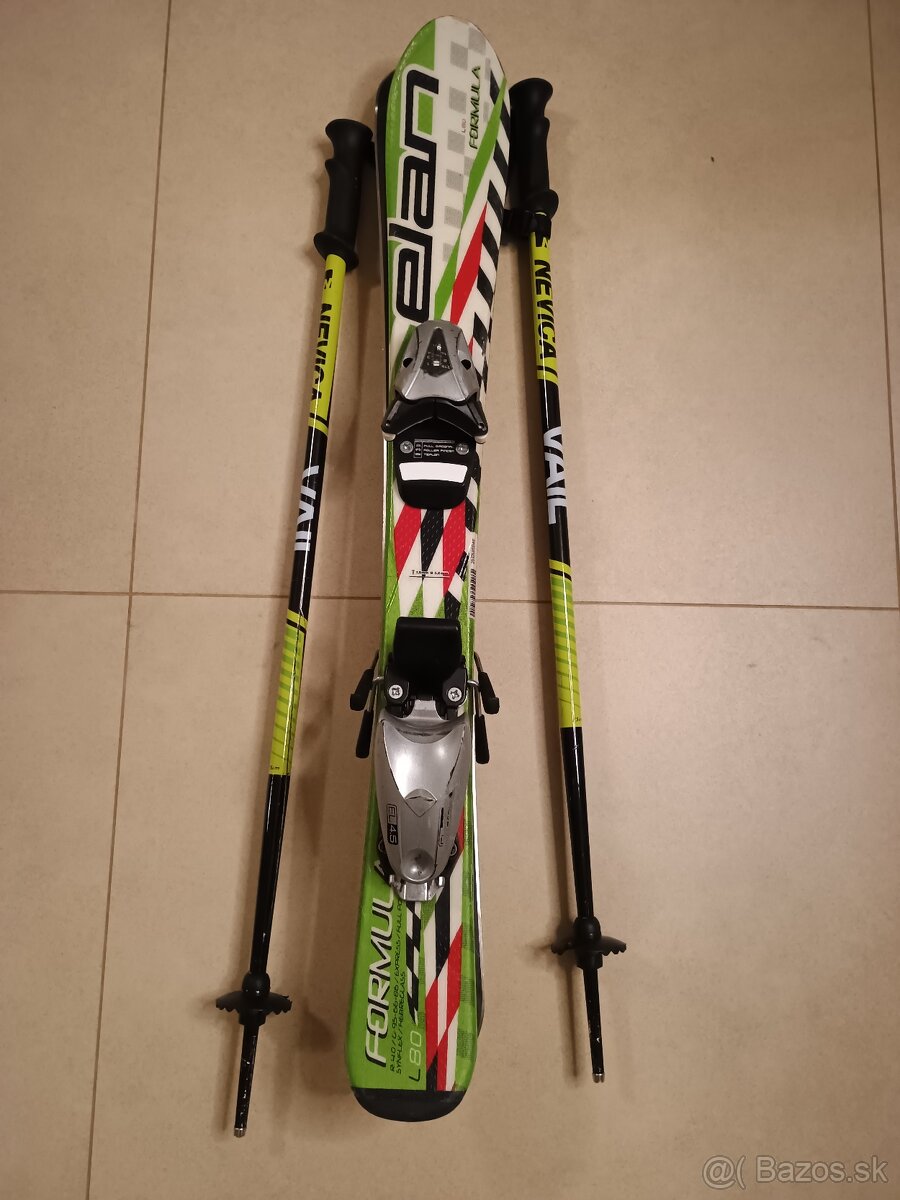 Predám detské lyže elan 80 plus palice 75cm