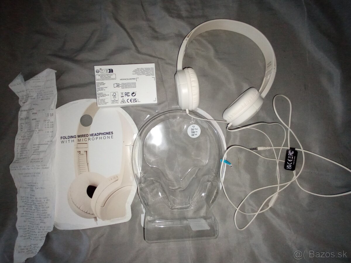 Sluchadla Folding Wired Headphones - 3 eura
