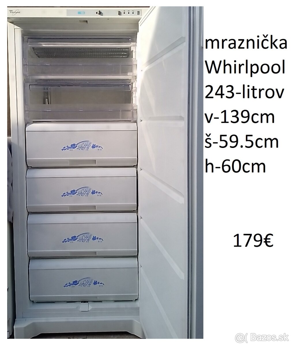 predám mrazničku Whirlpool -aj iné.