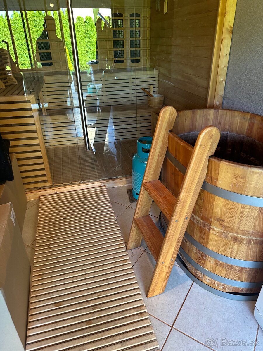 Sauna fínska a infra + ležadlá 2ks