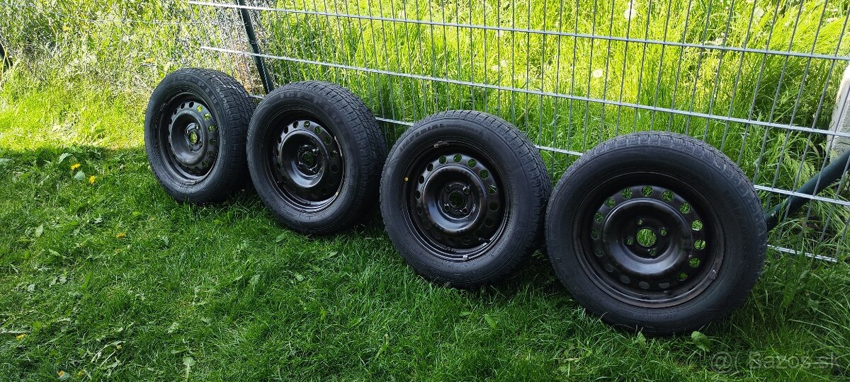 Sada plechových diskov s pneumatikami 4x100,r15