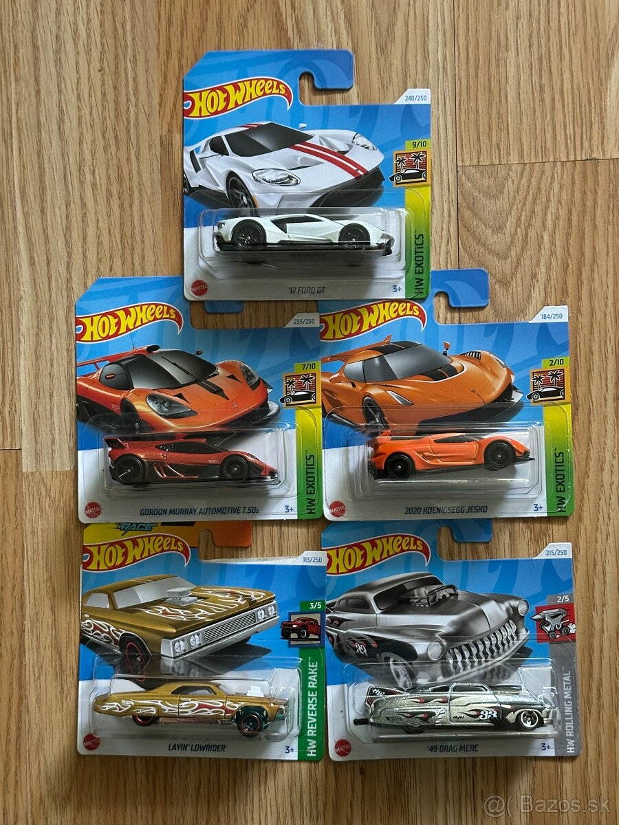 Hot wheels autíčka nové neotvorené 5 kusov (a)