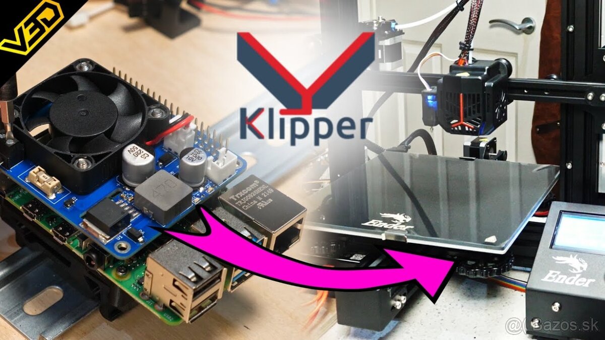 3D tlačiareň Creality Ender 3 s KLIPPER + Raspberry
