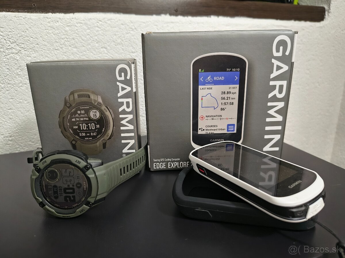 Garmin Instinct 2x solar a Garmin Edge Explorer 2