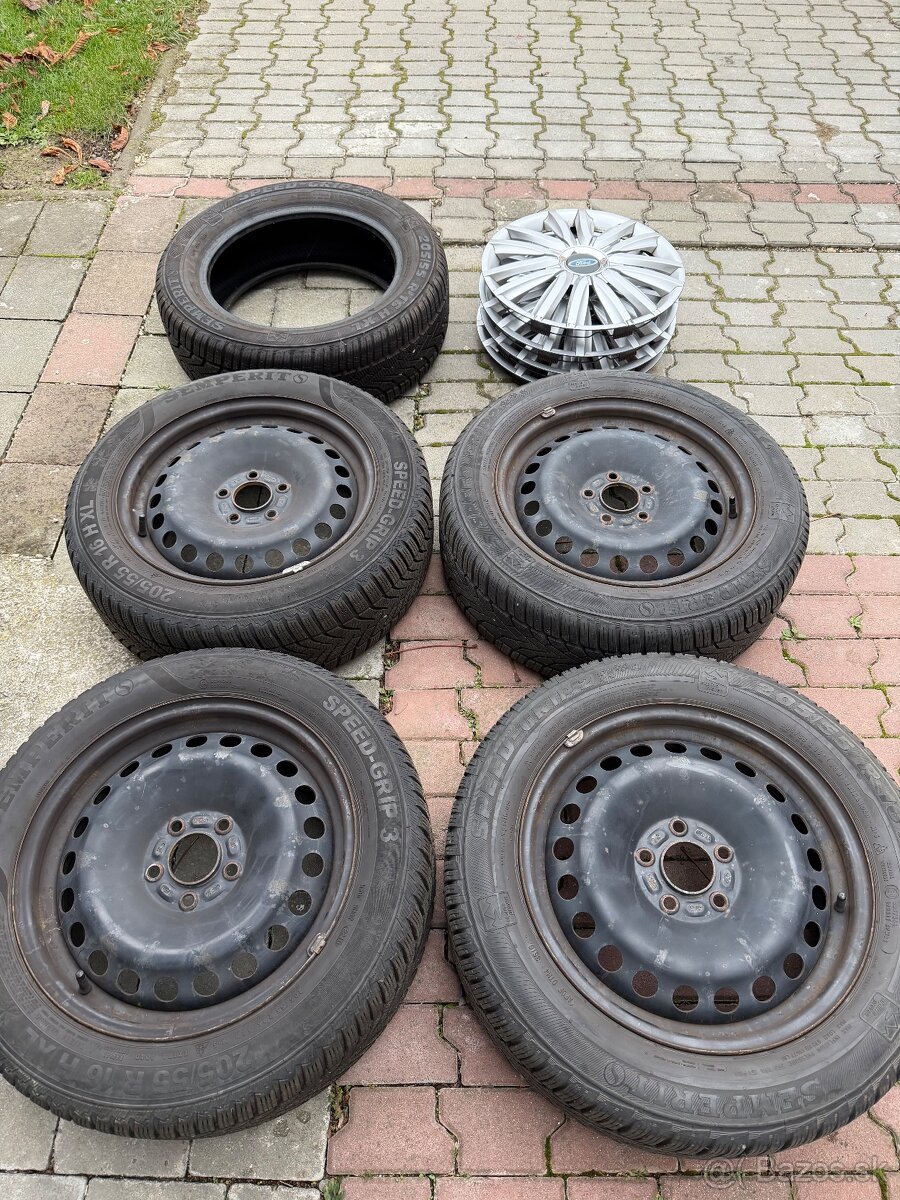 Zimne pneumatiky na plechoch 205 55 R16
