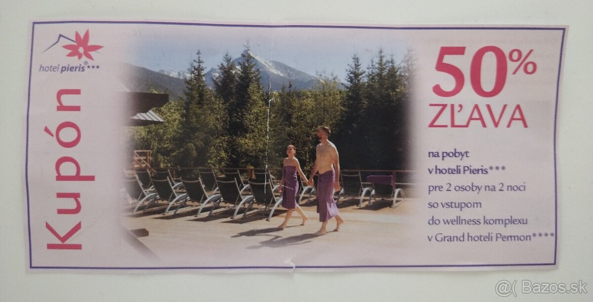 Kupón hotel Pieris Podbanské