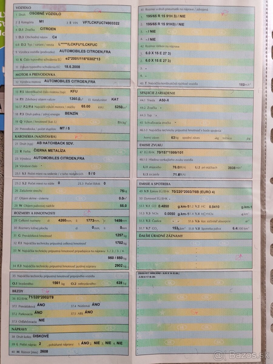 Citroen C4 nepojazdné