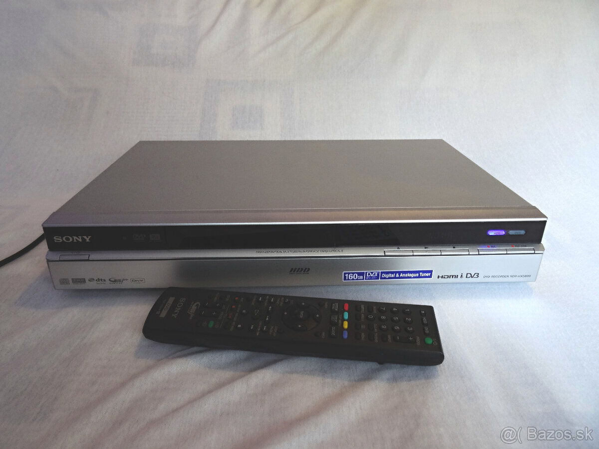 ⭐⭐ DVD rekordér SONY RDR-HXD890 -160 GB HDD, HDMI, USB ⭐⭐