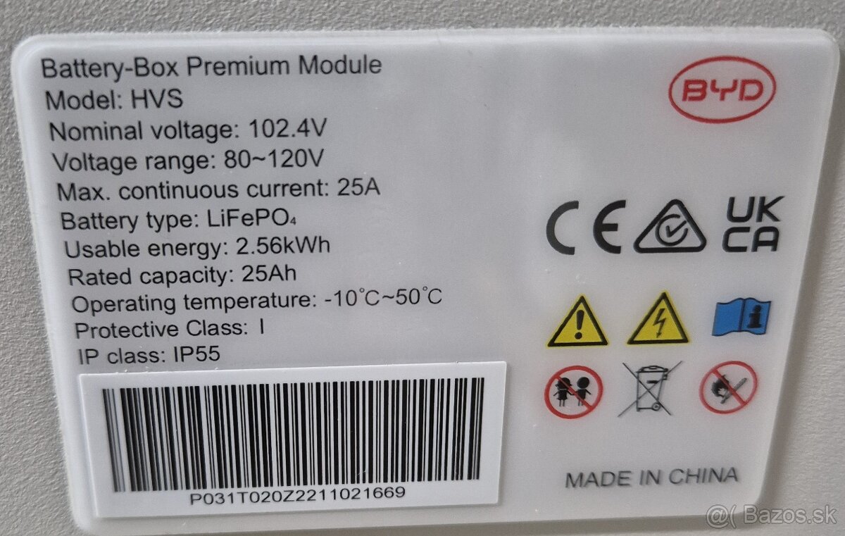 Solárna batéria BYD-Box Prémium HVS 2.56