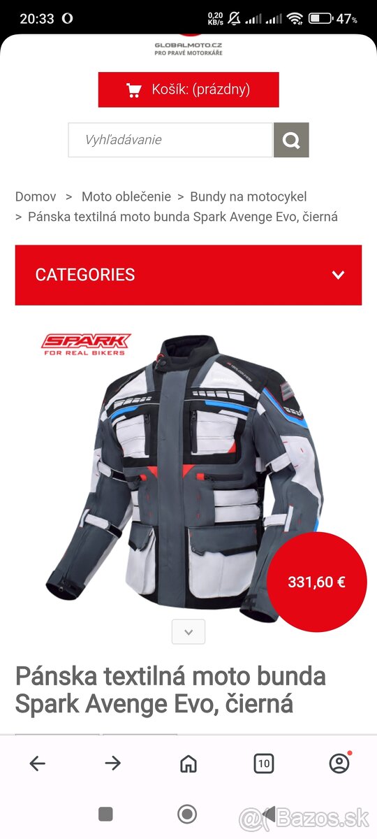 Moto bunda Spark Avenge Evo