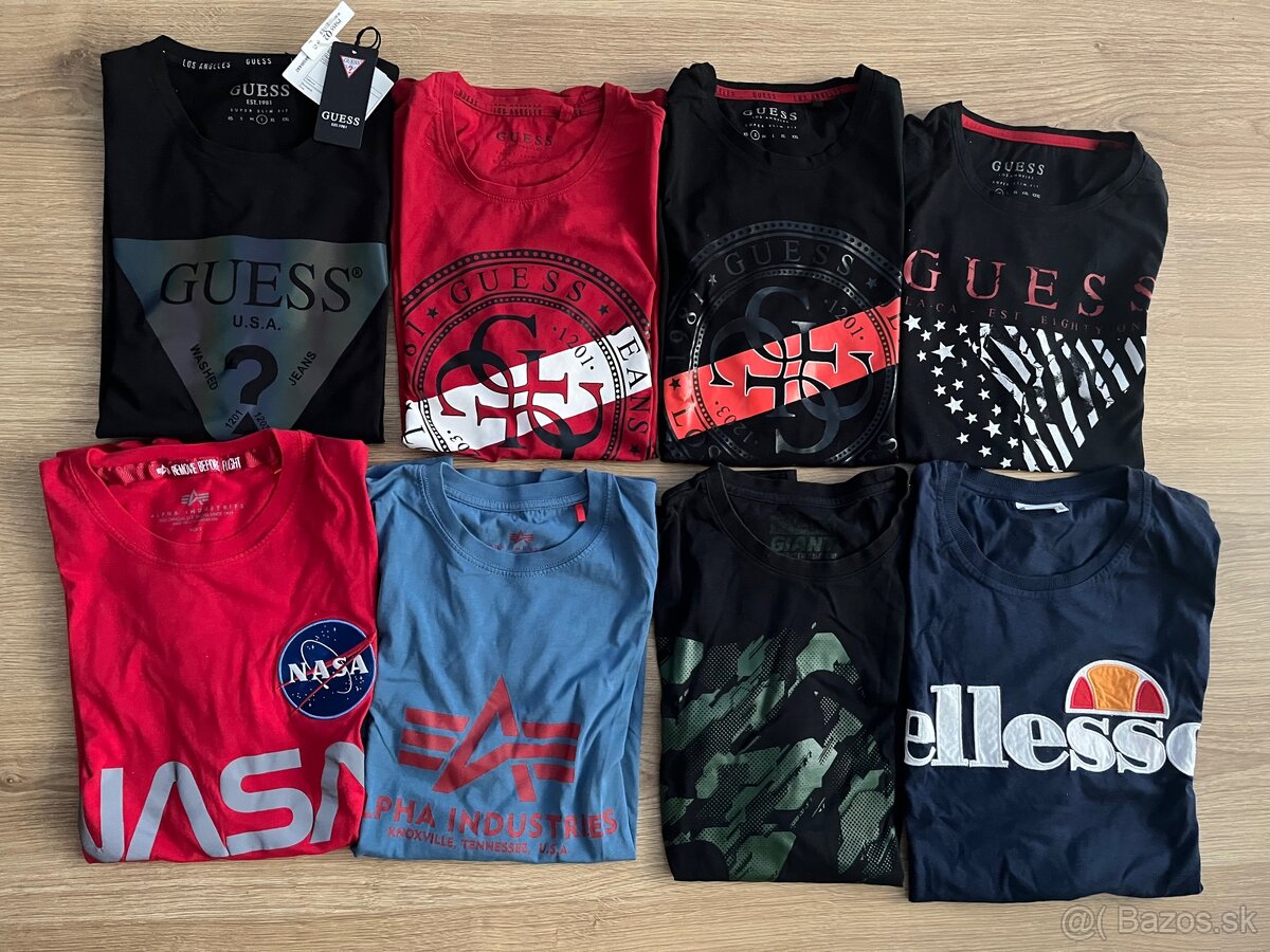 Panske znackove tricka Guess, Alpha Industry,