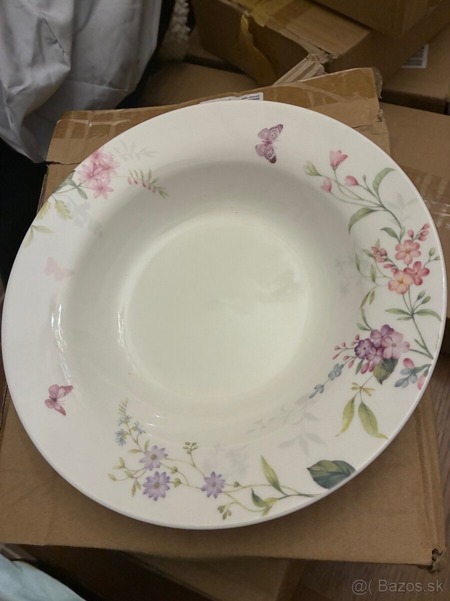 Hlboké porcelánové taniere SIAKI 6ks