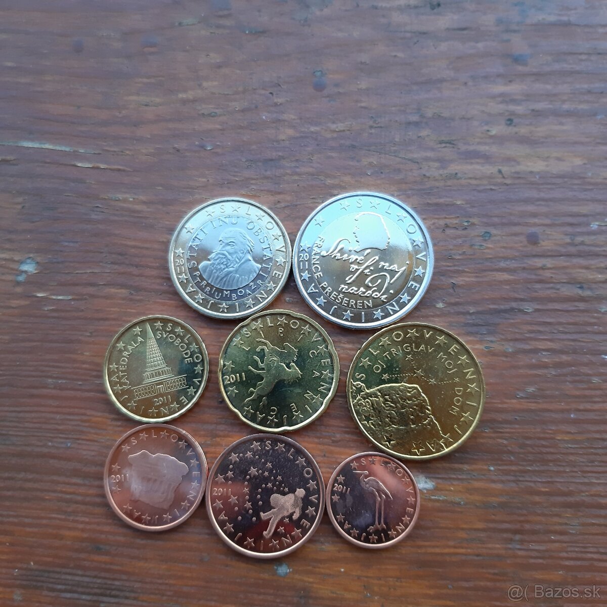 Sada 8 mincí Slovinsko 2011 - emisia 15.000 kusov