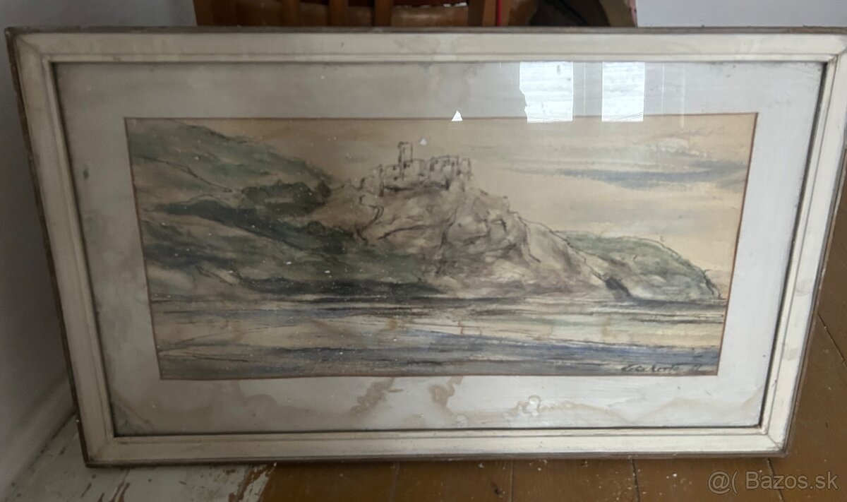 Predám obraz od Imrich Polakovič 1968 Krajina od Strečna