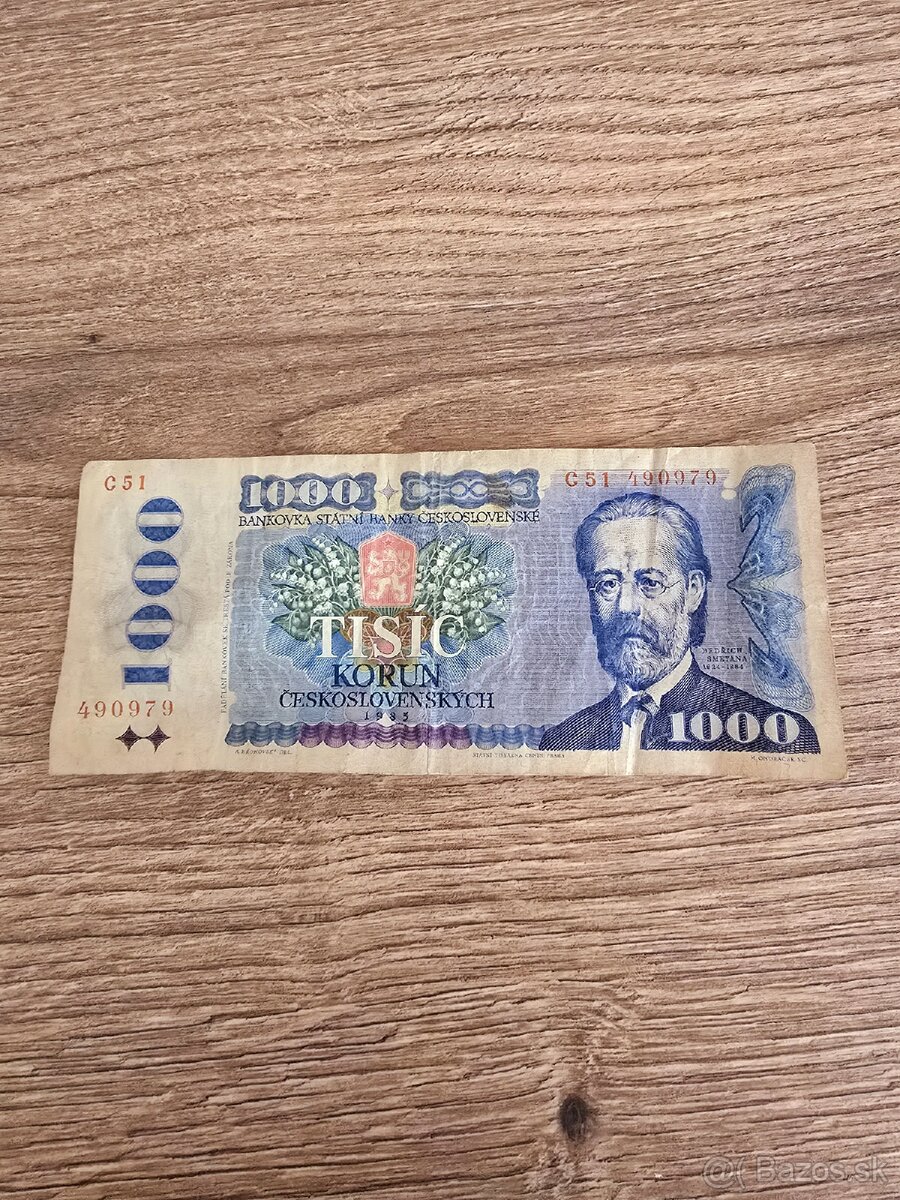 1000 korún československých 1985