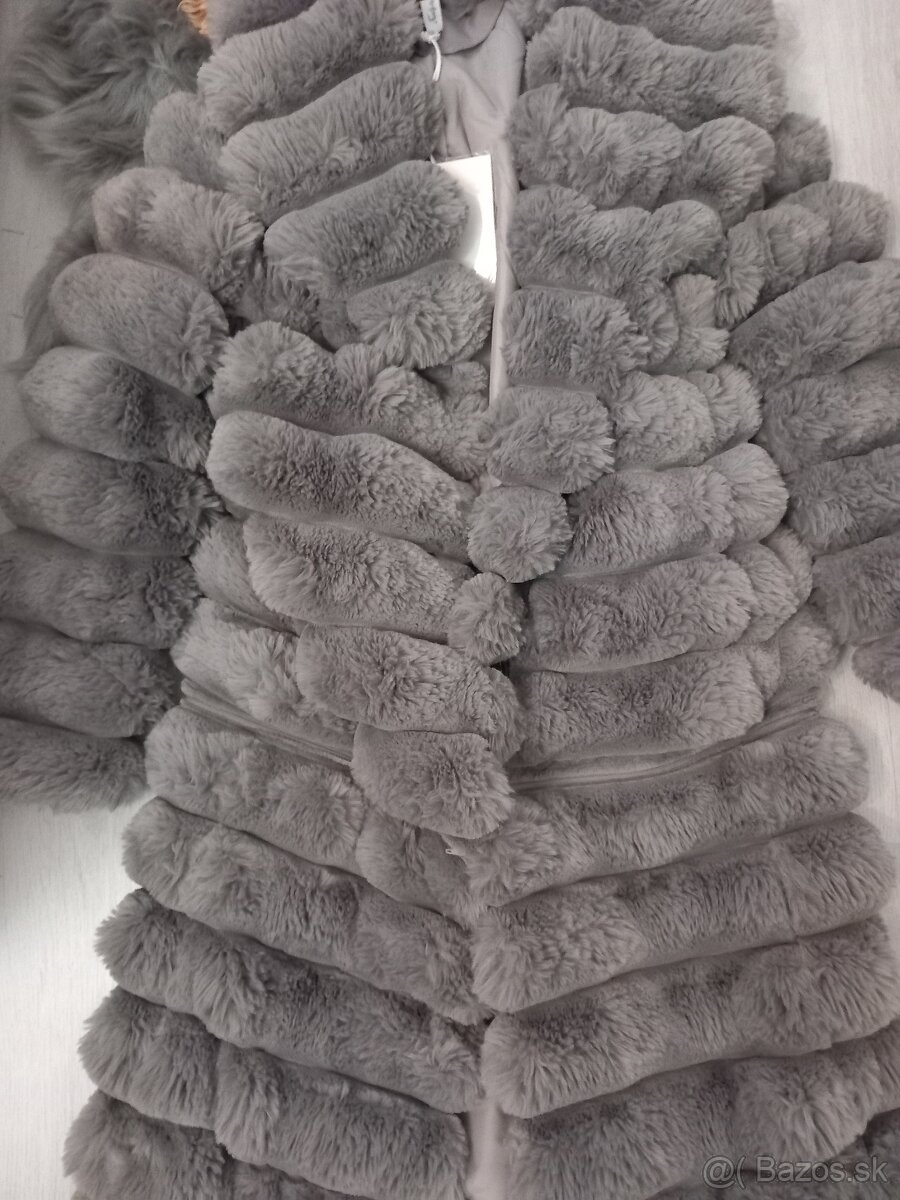 Nádherný nový kabat 2v1 M sivý